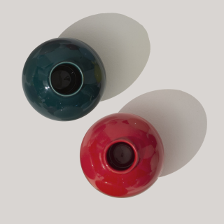 축제선물로 베스트] 임진호 작가의 예술성높은 친환경 아트상품_아트뮤제 미니어처컬러달항아리 세트