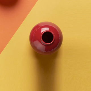 미니어쳐 컬러 달항아리 소_빨강