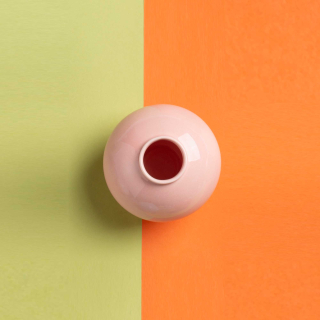 미니어처 컬러 달항아리 소_연분홍