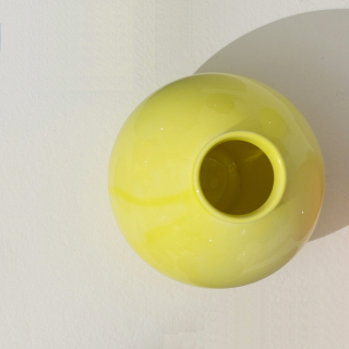 미니어처 컬러 달항아리 중_노랑