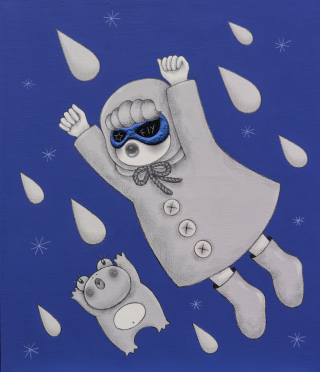 Raincoat Girl - navy
