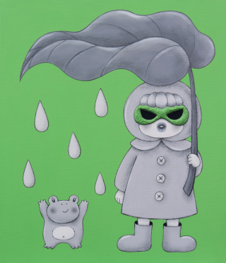Raincoat Girl - green