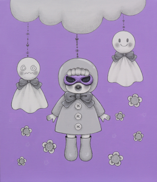 Raincoat Girl - purple