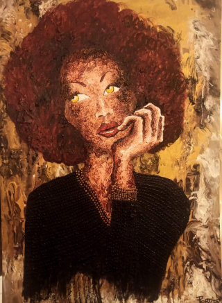 Woman in a black sweater