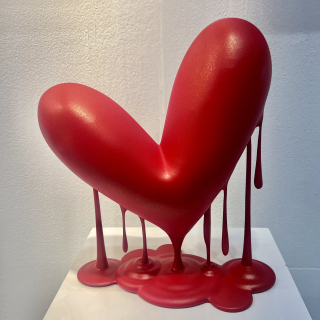 Sculpainting “LOVE” 레드 미니(아크릴박스 포함)