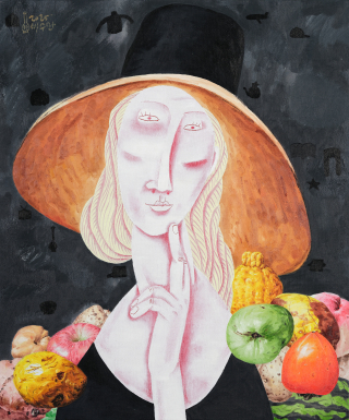 큰모자를 쓴 여인