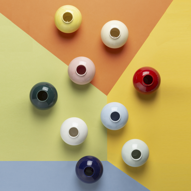 [임진호작가 콜라보]미니어처 달항아리세트 9P(소형) 구성(백자/청자/하늘색/분홍/노랑/아이보리/청록/코발트/레드)