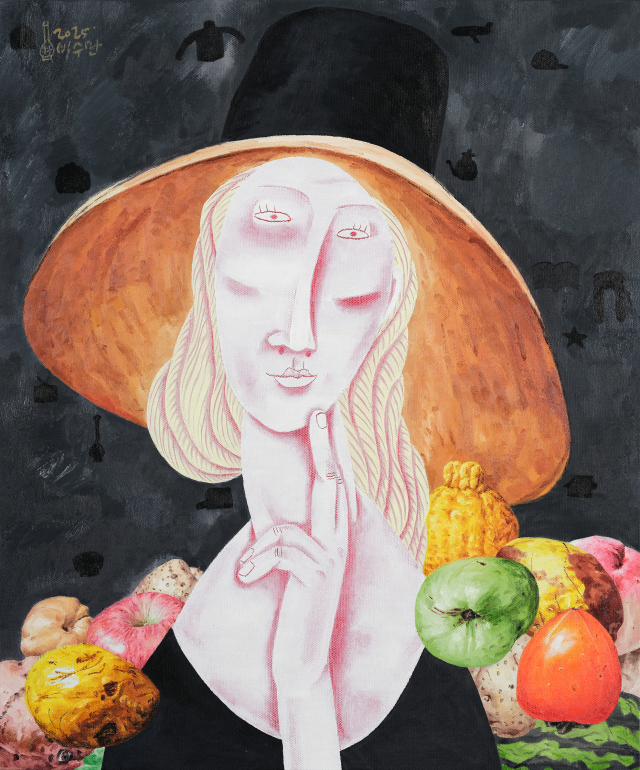 큰모자를 쓴 여인